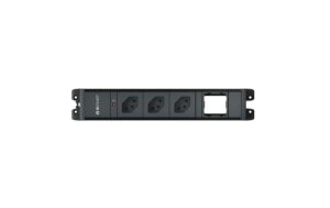 1692614_1 - Mediatech maxCONNECT CUBO Steckdoseneinheit schwarz 3x Typ 13 1x Leermodul
