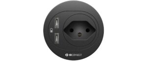 maxCONNECT ATOM Steckdoseneinheit schwarz 1x Typ 13 2x USB-C