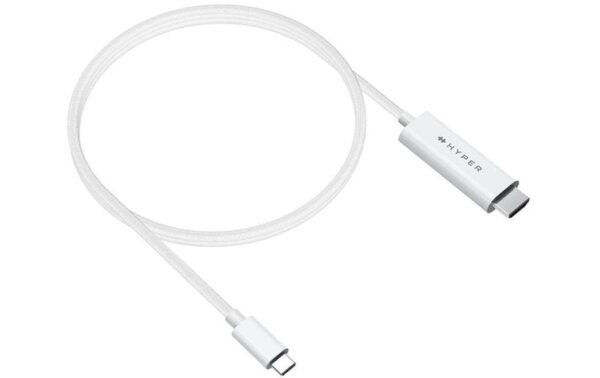 Hyper 4K USB-C to HDMI Kabel, weiss 2.5m 