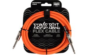 Ernie Ball 6416 Kabel Instrumentenkabel, 3.04 m, orange, Flex
