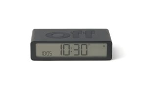 Lexon Digitalwecker Flip Classic LCD, inkl. USB-C Ladekabel, Dark Grey