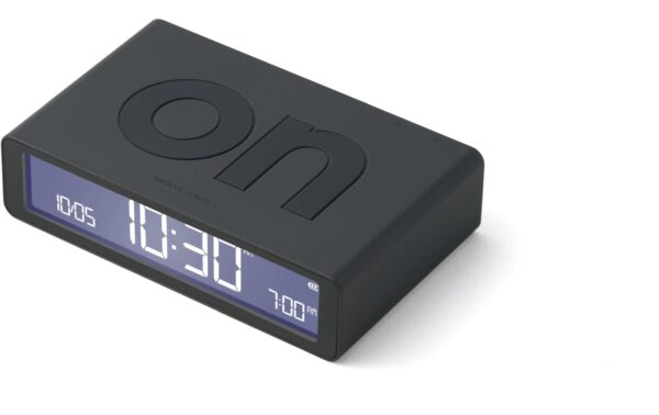 Lexon Digitalwecker Flip Classic LCD, inkl. USB-C Ladekabel, Dark Grey