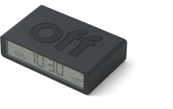 Lexon Digitalwecker Flip Classic LCD, inkl. USB-C Ladekabel, Dark Grey