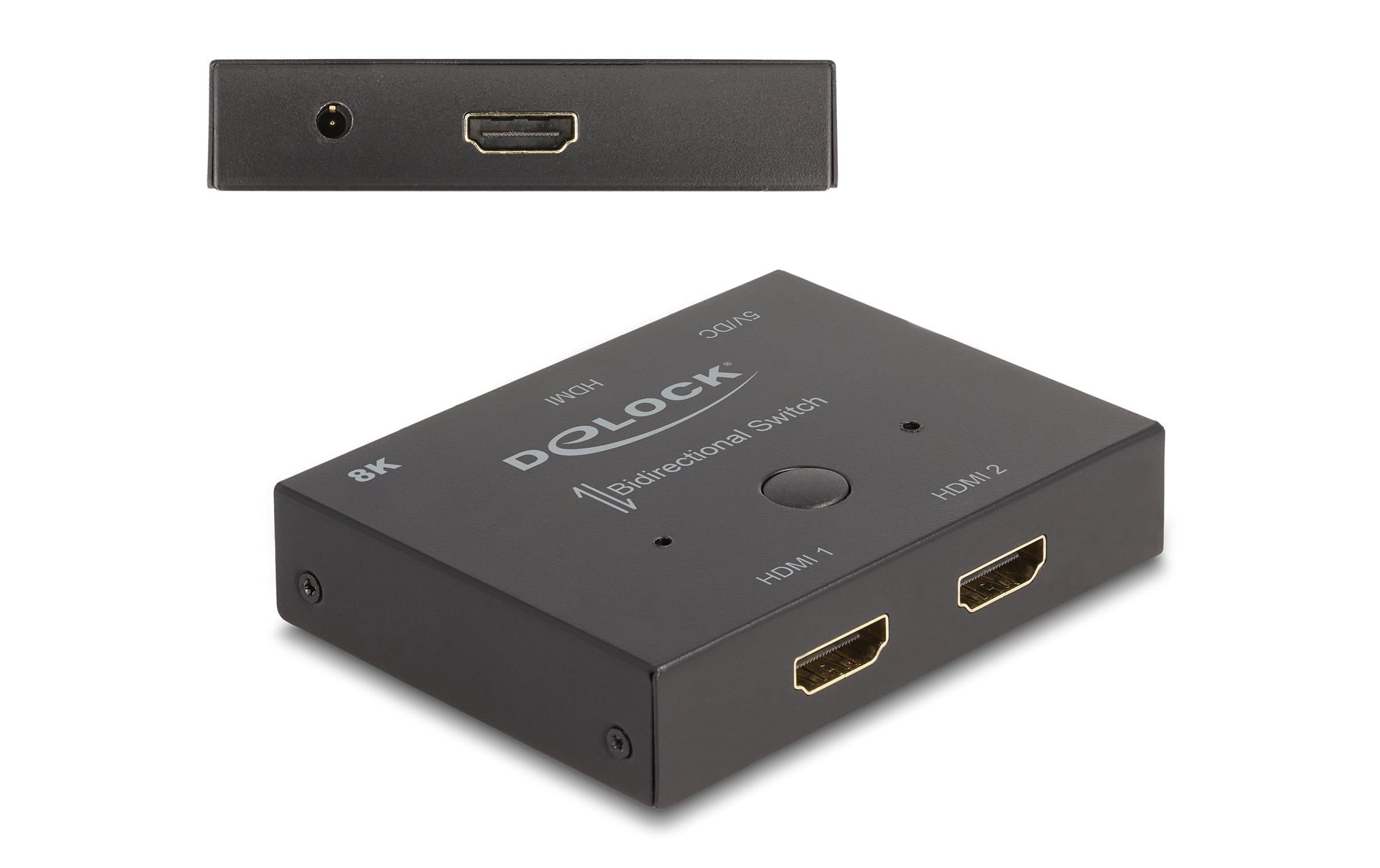 1697091 - Mediatech Delock HDMI 2 -1 Switch bidirektional 8K 60Hz kaufen Schweiz | Mediatech.ch