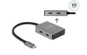 1697092_1 - Mediatech Delock USB 10 Gbps 4 Port USB-C Hub mit USB-C anschluss