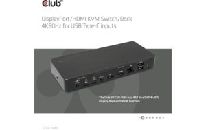 1697231_1 - Mediatech Club 3D, Universal Dockingstation DisplayPort/HDMI KVM Switch