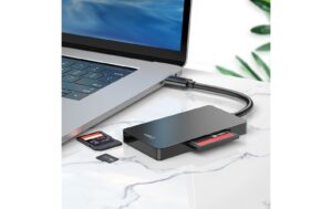 onit USB-C Multi-Kartenleser SD4.0 Pro schwarz,3 Slots,5Gbps,CF/SD/TF,UHS-II