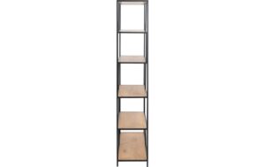 1702425_7 - Mediatech AC Design Bücherregal Seaford MDF/Stahl, 114x35x185 cm, Wildeiche