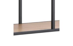 AC Design Bücherregal Seaford MDF/Stahl, 135x35x185 cm, Wildeiche Matt