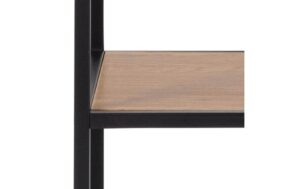 AC Design Bücherregal Seaford MDF/Stahl, 135x35x185 cm, Wildeiche Matt