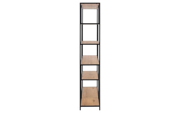 AC Design Bücherregal Seaford MDF/Stahl, 135x35x185 cm, Wildeiche Matt