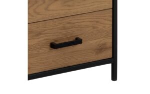 AC Design Regal Seaford MDF/Stahl, 42x35x185 cm, Wildeiche Matt