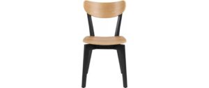 1702444 - Mediatech AC Design Esszimmerstuhl Roxby 2 Stück Gummibaum/Eiche, Braun/Schwarz