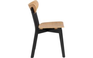1702444_1 - Mediatech AC Design Esszimmerstuhl Roxby 2 Stück Gummibaum/Eiche, Braun/Schwarz
