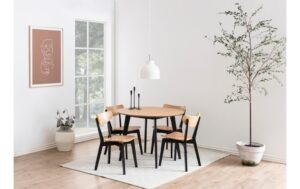 1702444_4 - Mediatech AC Design Esszimmerstuhl Roxby 2 Stück Gummibaum/Eiche, Braun/Schwarz