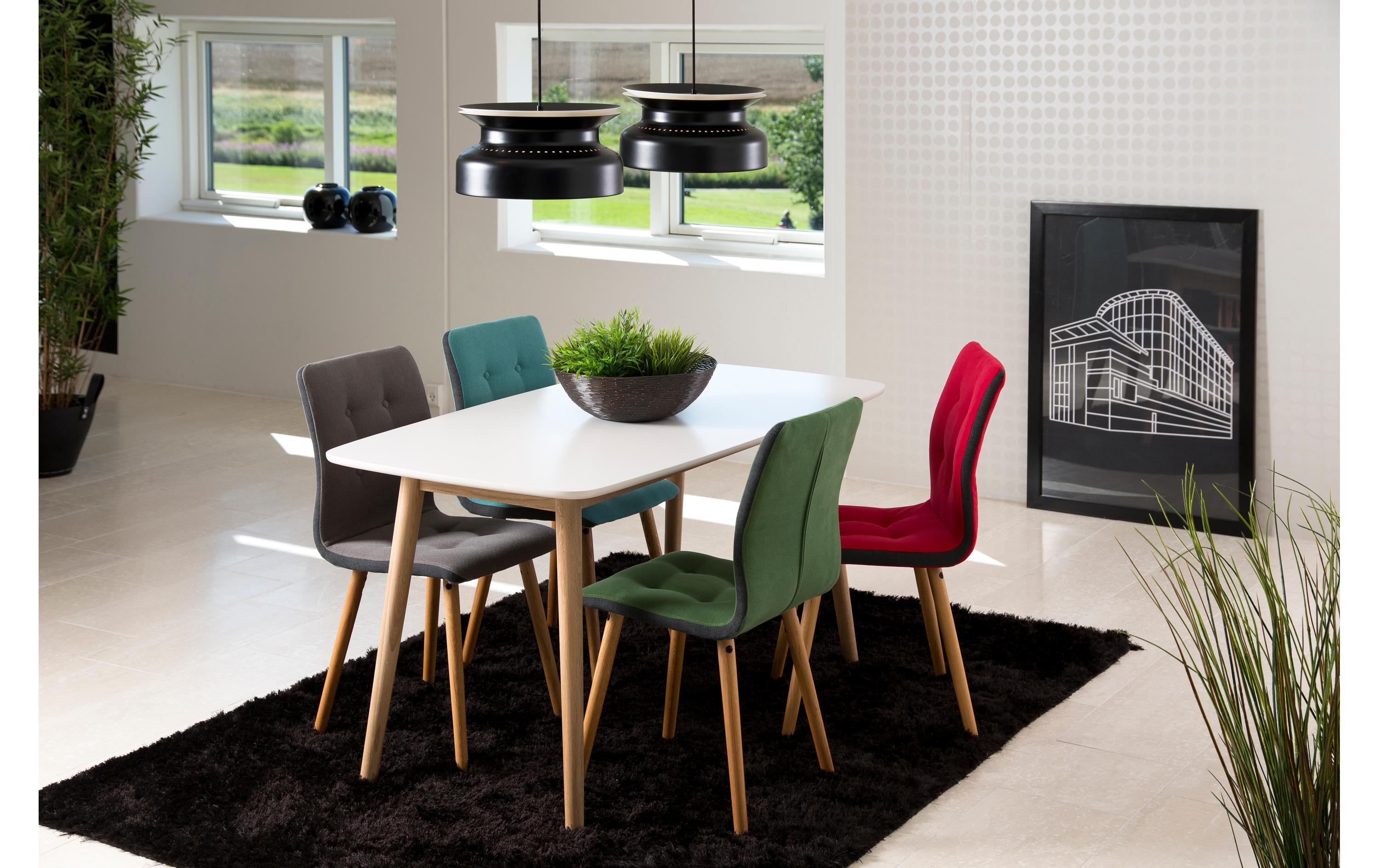 1702474_1 - Mediatech AC Design Esstisch Nagano MDF/Eiche, 150x80x75,5 cm, Weiss/Braun