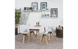 1702474_2 - Mediatech AC Design Esstisch Nagano MDF/Eiche, 150x80x75,5 cm, Weiss/Braun