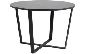 AC Design Esstisch Amble Stahl/Melamin, Ø110x75 cm, Schwarz