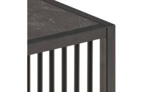 AC Design Beistelltisch Strington Stahl/Melamin, 40x40x42 cm, Schwarz
