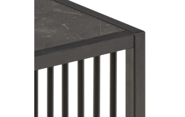 AC Design Beistelltisch Strington Stahl/Melamin, 40x40x42 cm, Schwarz