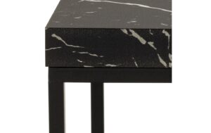 AC Design Couchtisch Barossa Stahl, 40x40x45 cm, Schwarz marmoriert