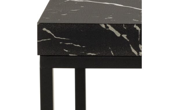 AC Design Couchtisch Barossa Stahl, 40x40x45 cm, Schwarz marmoriert