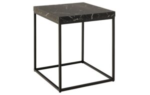 AC Design Couchtisch Barossa Stahl, 40x40x45 cm, Schwarz marmoriert