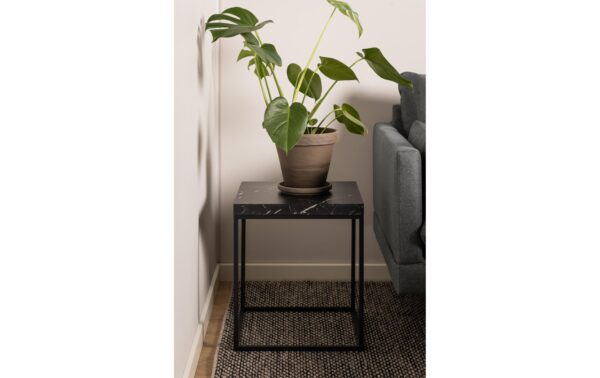 AC Design Couchtisch Barossa Stahl, 40x40x45 cm, Schwarz marmoriert