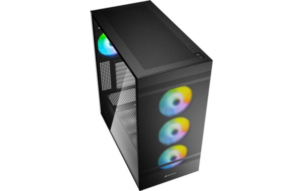 1703704_2 - Mediatech Sharkoon C50 BLACK RGB ATX, 2x U3, 1x Type-C, 4x 120 ARGB PWM