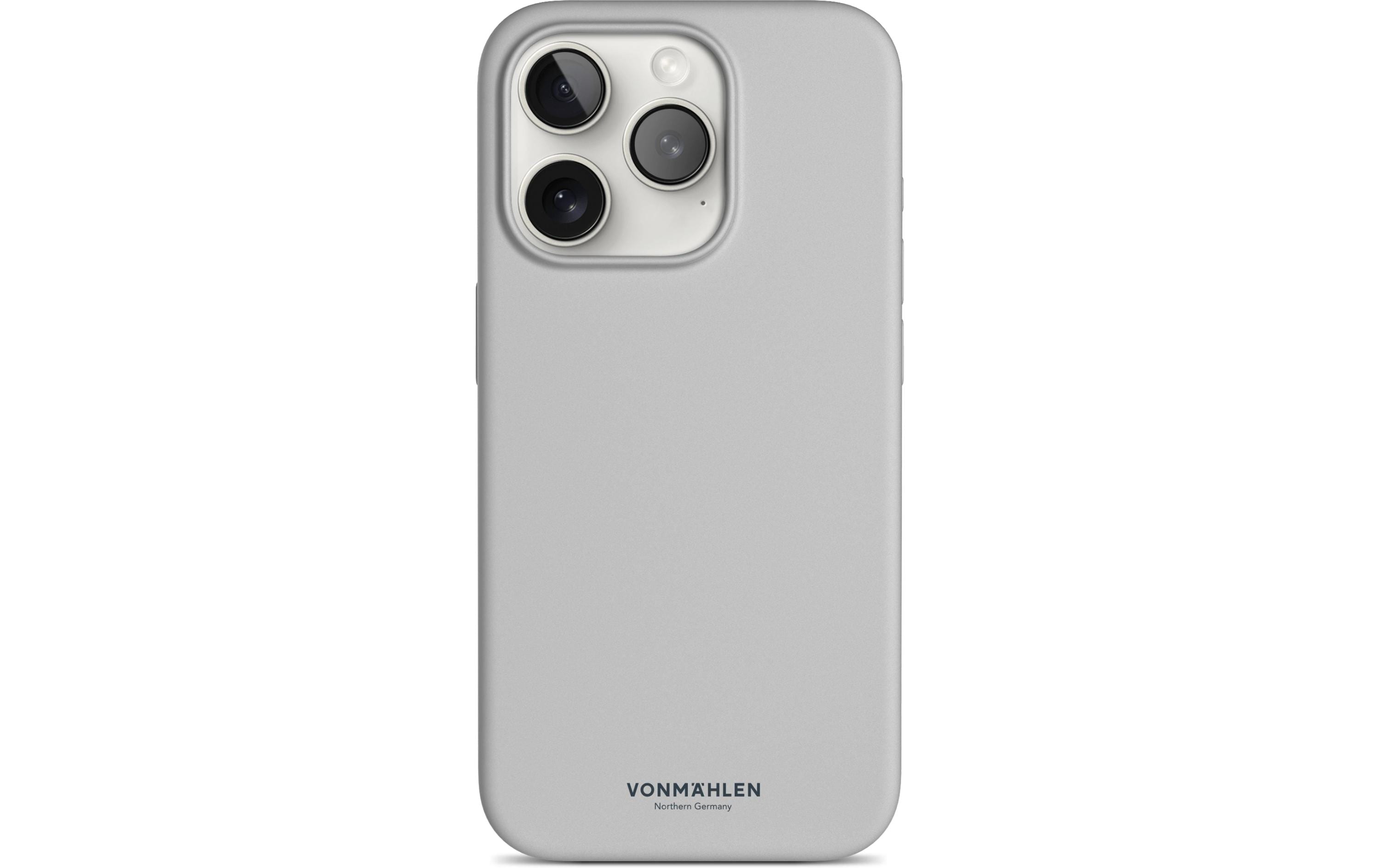 1703930 - Mediatech Vonmählen Eco Silicone Case Light Gray iPhone 15 Pro Max