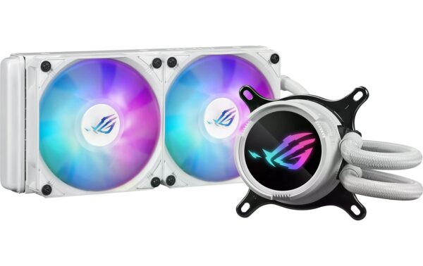 Asus ROG STRIX LC III 240 ARGB WH Liquid CPU Cooler, LCD, 2x120mm ARGB