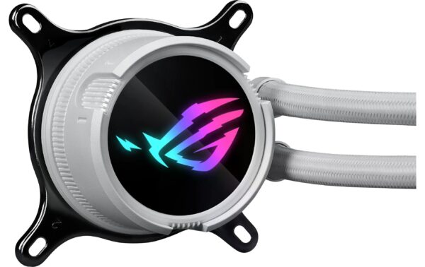 Asus ROG STRIX LC III 240 ARGB WH Liquid CPU Cooler, LCD, 2x120mm ARGB