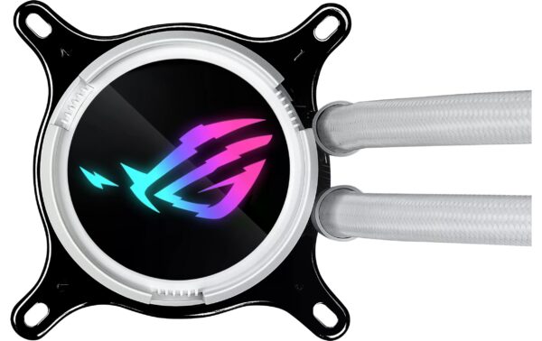 Asus ROG STRIX LC III 240 ARGB WH Liquid CPU Cooler, LCD, 2x120mm ARGB