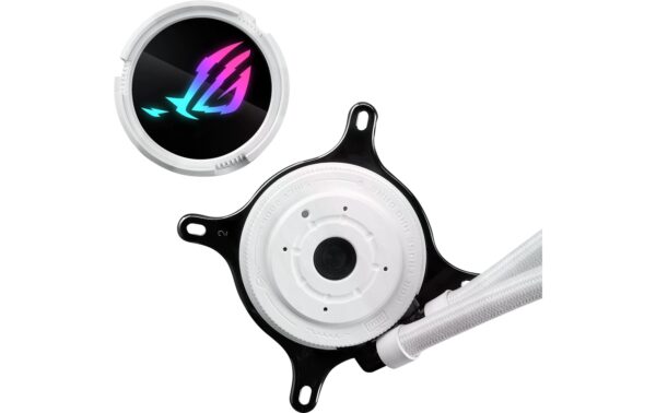 Asus ROG STRIX LC III 240 ARGB WH Liquid CPU Cooler, LCD, 2x120mm ARGB