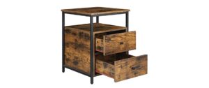 1706259_3 - Mediatech Vasagle Beistelltisch mit 2 Schubladen 45x45x60 cm (LxBxH) , Traglast max. 40kg