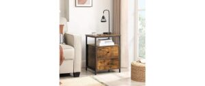 1706259_5 - Mediatech Vasagle Beistelltisch mit 2 Schubladen 45x45x60 cm (LxBxH) , Traglast max. 40kg