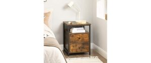 1706259_6 - Mediatech Vasagle Beistelltisch mit 2 Schubladen 45x45x60 cm (LxBxH) , Traglast max. 40kg