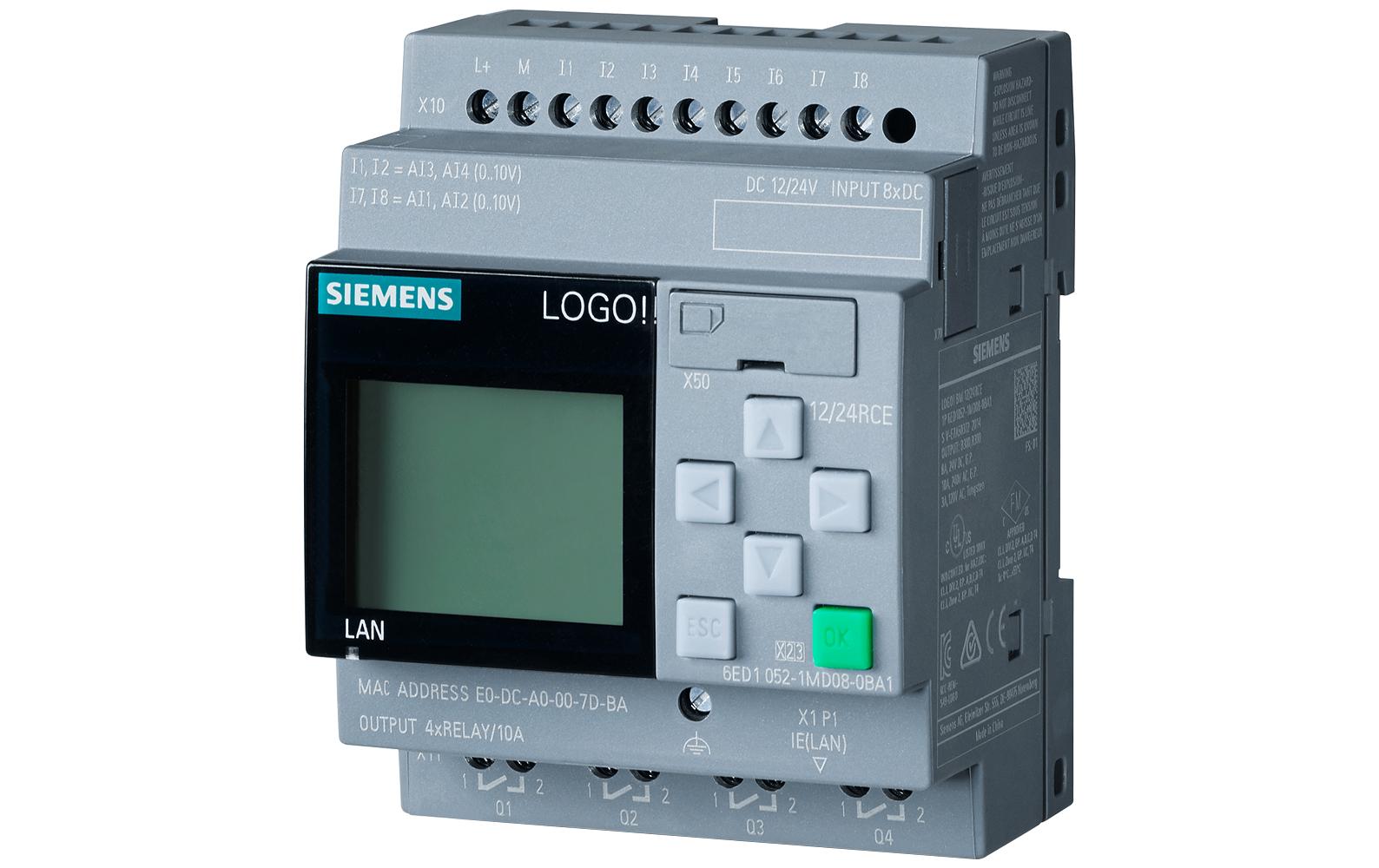 1707383 - Mediatech Siemens LOGO! 8.4 Grundgerät 230RCE 115/230V AC/DC, 8 Eing., 4 Ausg., Display kaufen Schweiz | Mediatech.ch