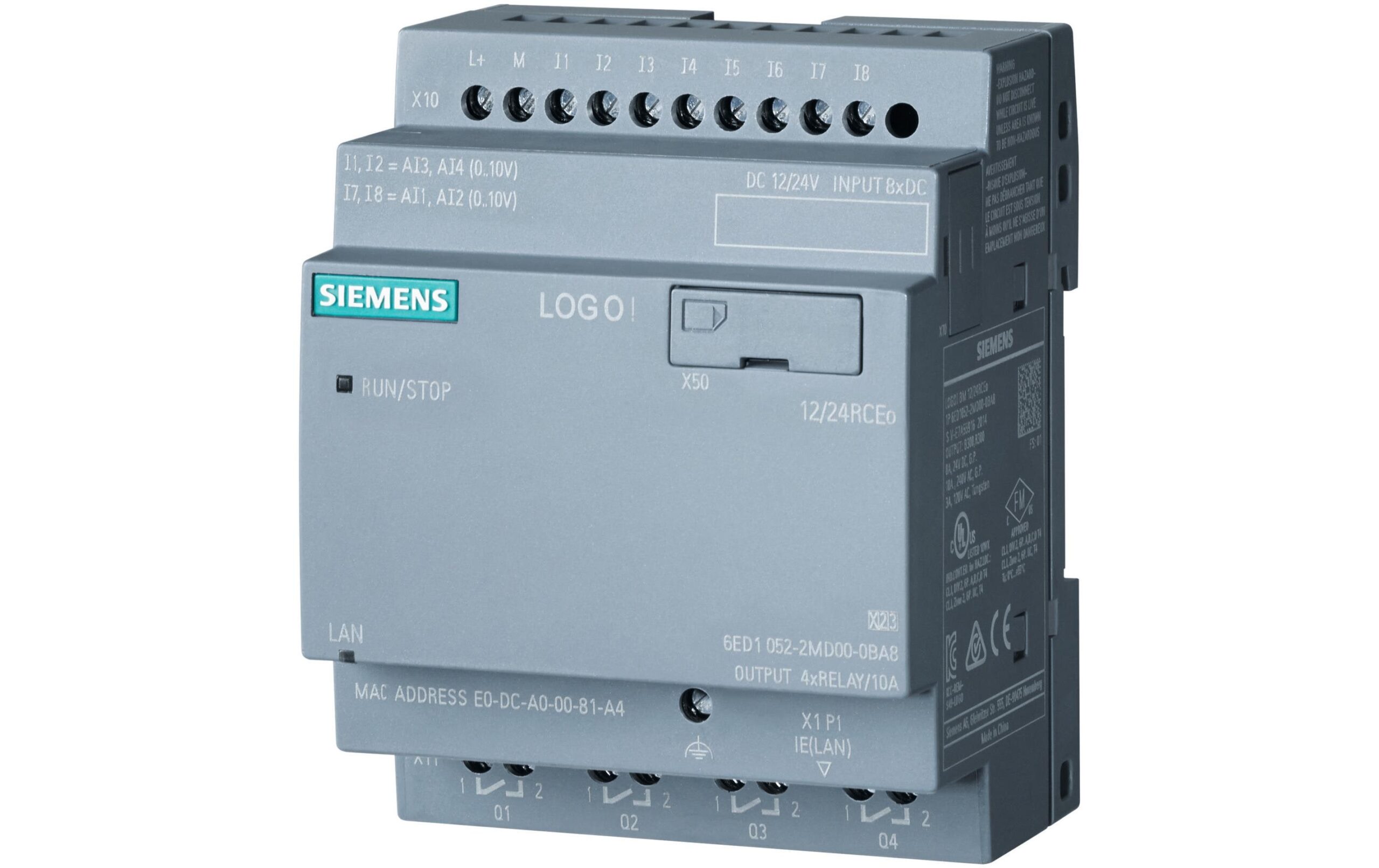 1707385 - Mediatech Siemens LOGO! 8.4 Grundgerät 12/24RCEO 12V und 24V DC, 8 Eing., 4 Ausg. kaufen Schweiz | Mediatech.ch