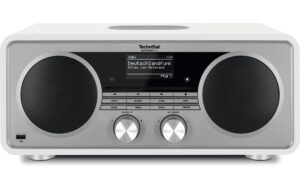 Technisat DigitRadio 602, DAB+ Radio Weiss-Silber, Internetradio, CD, BT