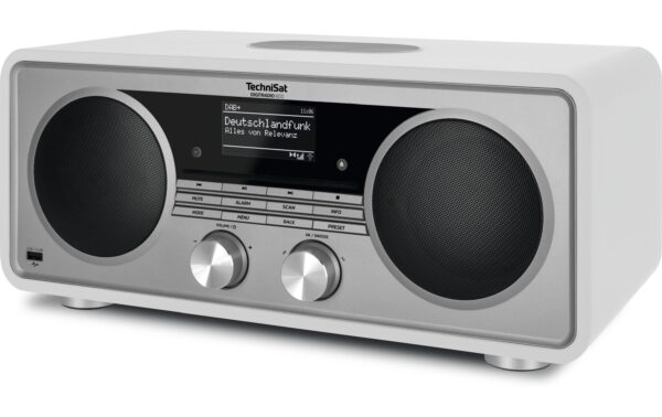 Technisat DigitRadio 602, DAB+ Radio Weiss-Silber, Internetradio, CD, BT
