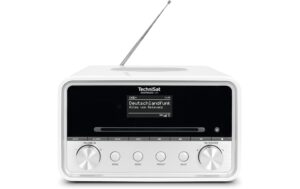 TechniSat DigitRadio 586, Weiss-Silber DAB+, Internetradio, CD, BT, QI Charge, App