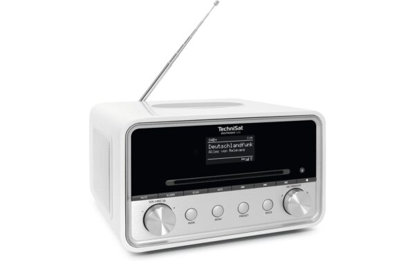 TechniSat DigitRadio 586, Weiss-Silber DAB+, Internetradio, CD, BT, QI Charge, App