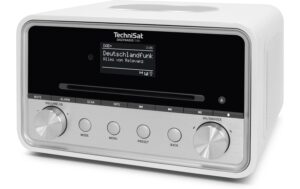 TechniSat DigitRadio 586, Weiss-Silber DAB+, Internetradio, CD, BT, QI Charge, App