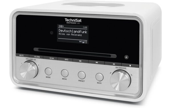 TechniSat DigitRadio 586, Weiss-Silber DAB+, Internetradio, CD, BT, QI Charge, App