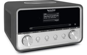 1707831_1 - Mediatech TechniSat DigitRadio 586, Anthrazit-Silber DAB+, Internetradio, CD, BT, QI Charge, App