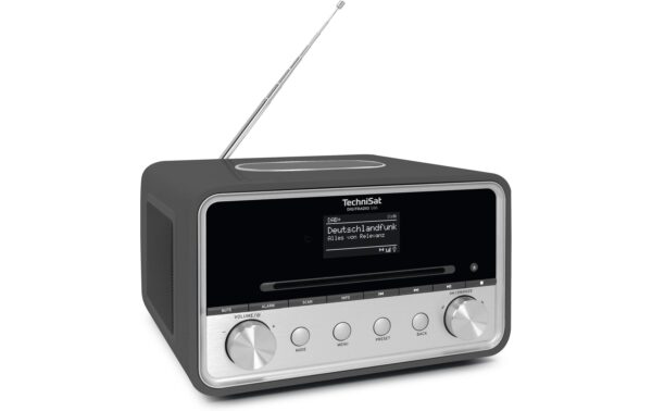 1707831_2 - Mediatech TechniSat DigitRadio 586, Anthrazit-Silber DAB+, Internetradio, CD, BT, QI Charge, App
