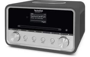 1707831_3 - Mediatech TechniSat DigitRadio 586, Anthrazit-Silber DAB+, Internetradio, CD, BT, QI Charge, App