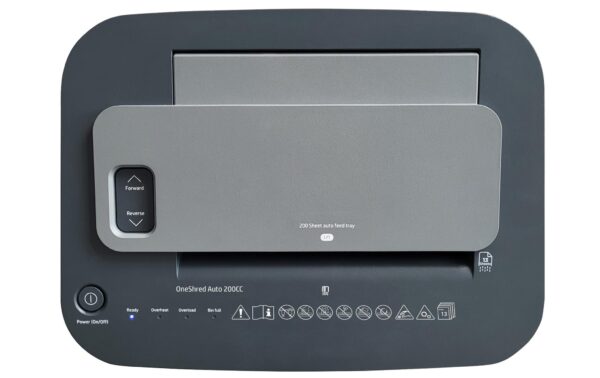 1708428_2 - Mediatech HP Aktenvernichter One Shredder Auto 200CC bis 200 Blatt, 28 Liter, Sicherheitsstufe 4