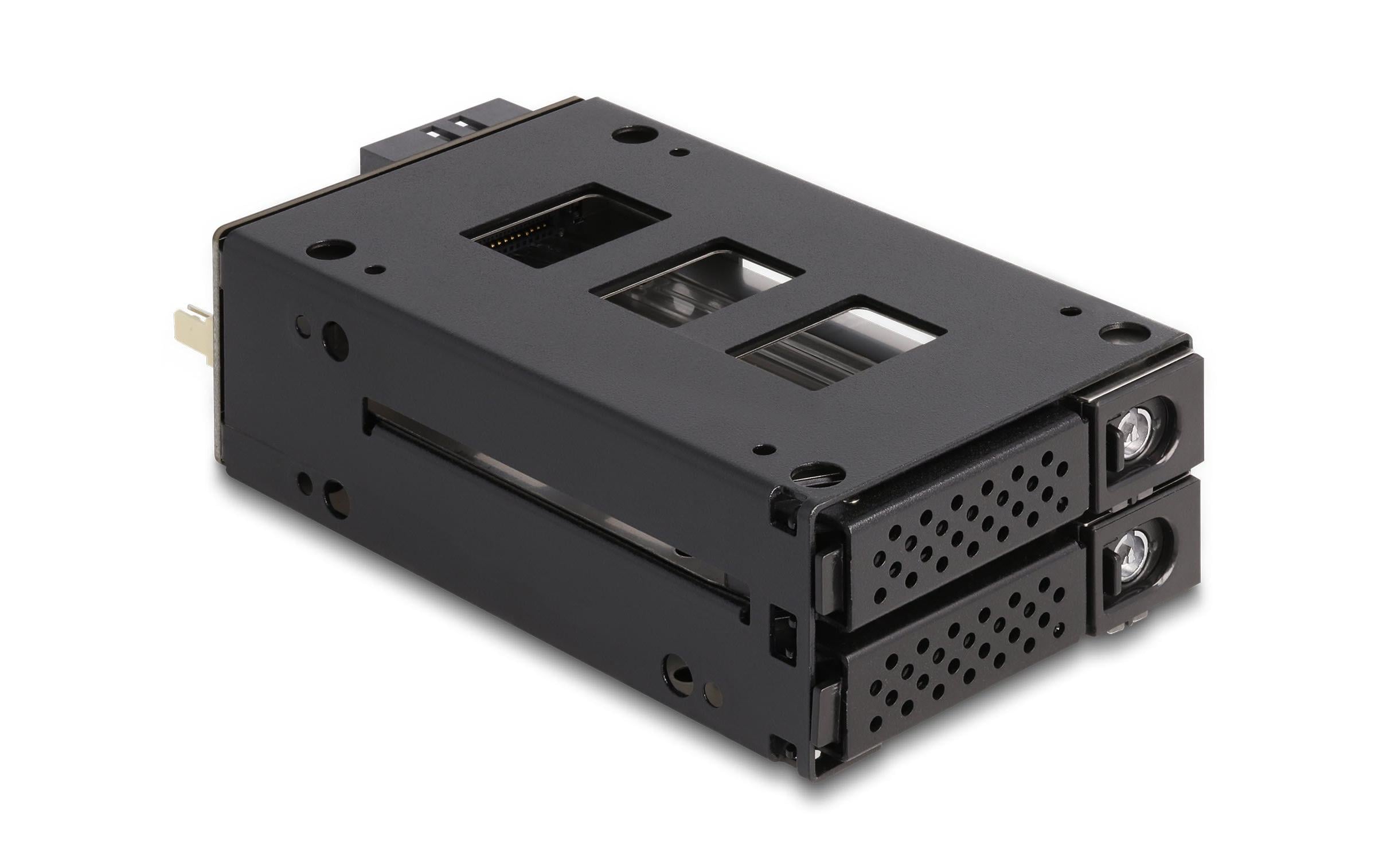 1709026 - Mediatech Delock Slim Bay Wechselrahmen für 2x2.5 U.2 NVMe SSD kaufen Schweiz | Mediatech.ch